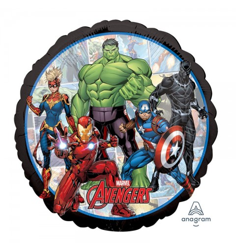 Palloncino Foil Tondo Avengers powers unite 18 45 cm 39867-01