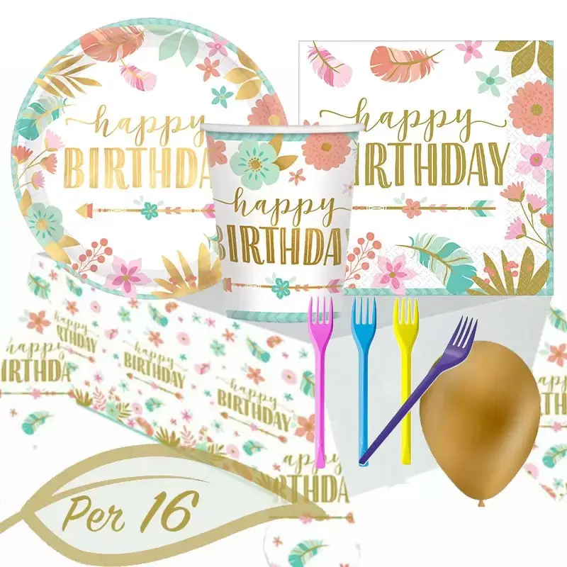 KIT N.6 BOHO CHIC BIRTHDAY GIRL METAL