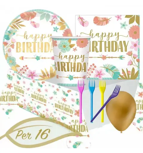 KIT N.6 BOHO CHIC BIRTHDAY GIRL METAL