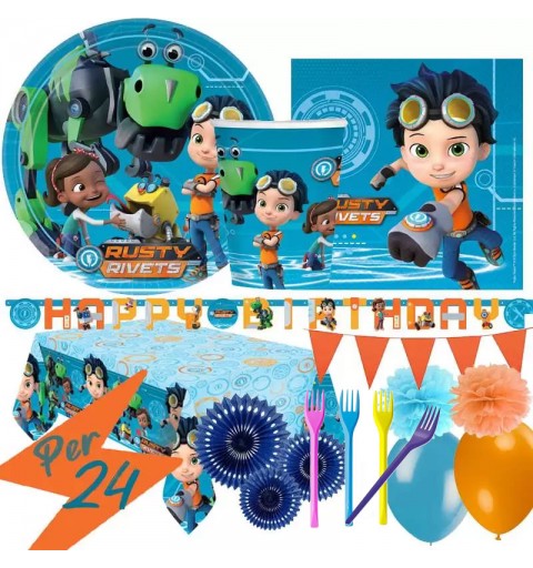 KIT N.62 RUSTY RIVETS - ADDOBBI FESTA COMPLEANNO