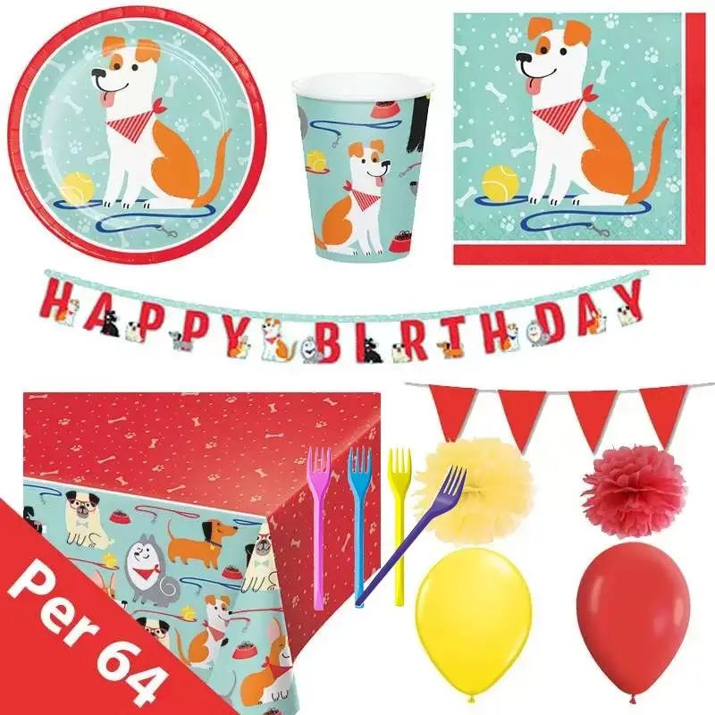 KIT N.64 DOG PARTY NEW – ADDOBBI PER FESTA CAGNOLINI