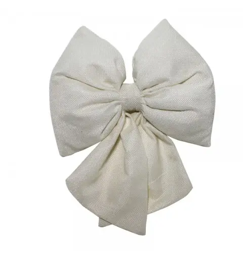 fiocco in tessuto bianco 15 cm 67495