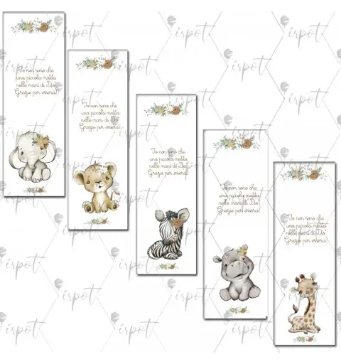 SEGNAPOSTO PORTA MATITA TENERI ANIMALETTI FEMMINUCCIA - 5 PZ