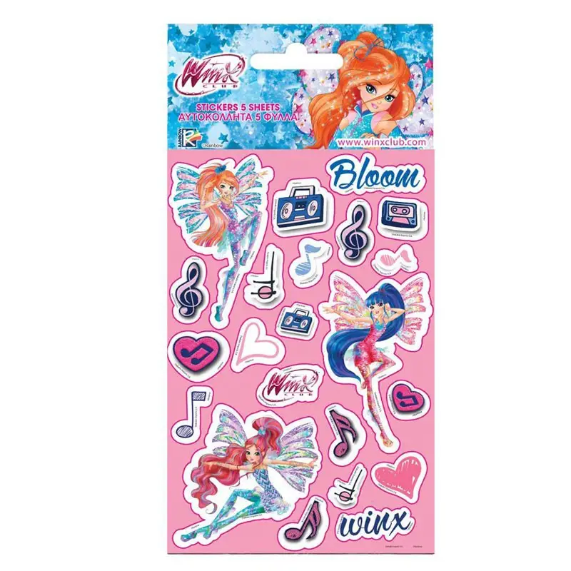 stickers Winx 5 fogli assortiti 502236