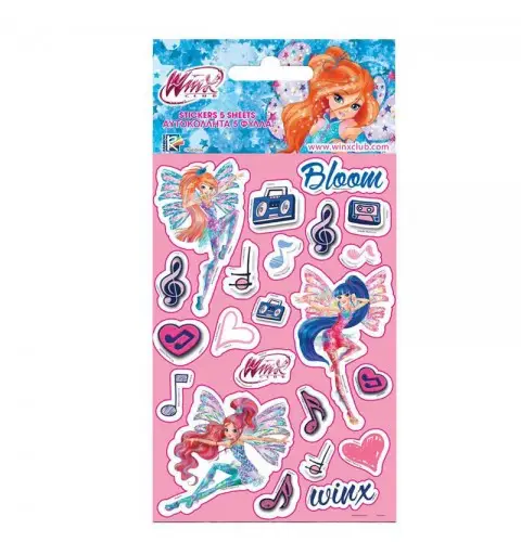 stickers Winx 5 fogli assortiti 502236