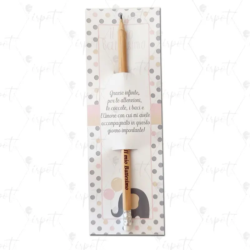 20 SEGNAPOSTO BABY ELEPHANT ROSA CON MATITE