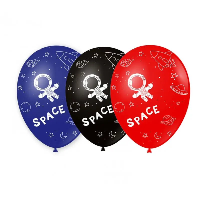 100 Palloncini 11/12 30 cm colori assort. globo Astronauta spazio GSD110 GLO-74