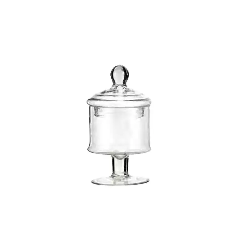 Vaso con coperchio confettiera in vetro con coperchio d.13 x 24 cm 629/23
