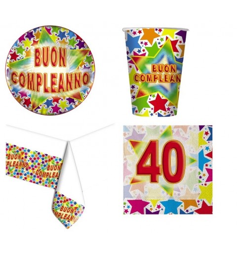 KIT 16 - 105 PZ. COORDINATO COMPLEANNO ANGRY BIRDS
