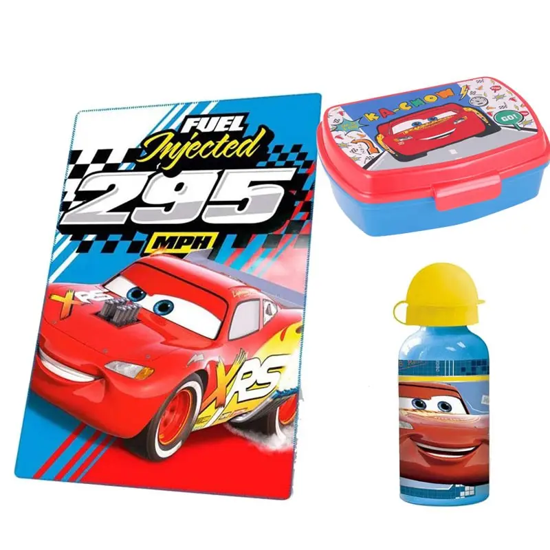 SET REGALO CARS - PLAID PORTA MERENDA E BORRACCIA