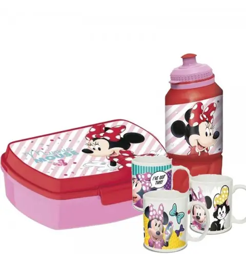 IDEA REGALO MINNIE - TAZZA BORRACCIA E PORTA MERENDA