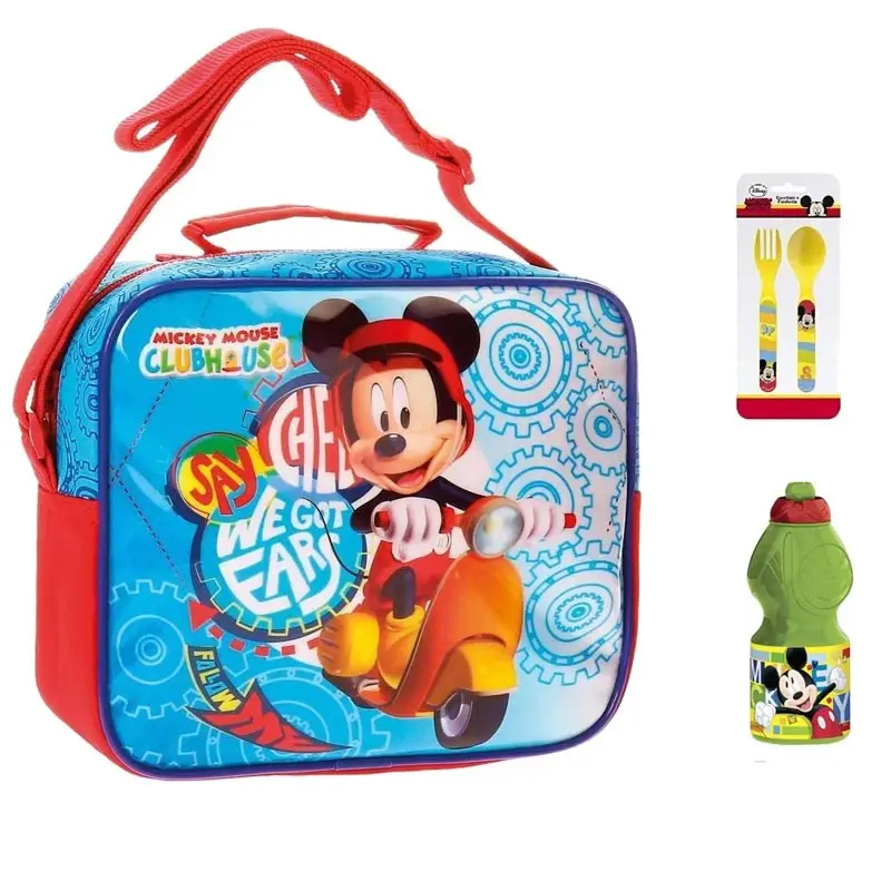 PORTA MERENDA TOPOLINO CON POSATE E BORRACCIA