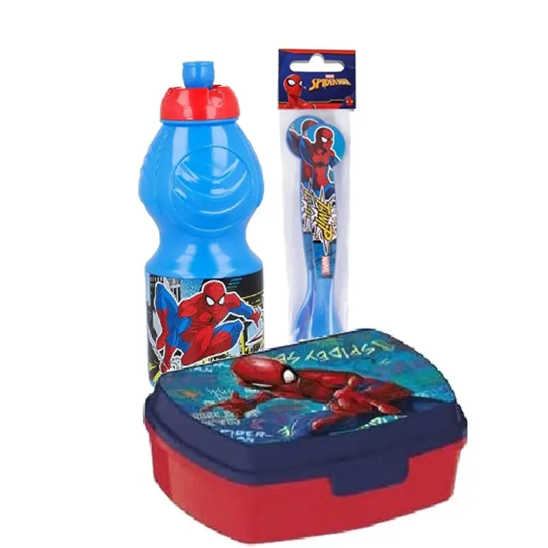 PORTA MERENDA + BORRACCIA + POSATE SPIDERMAN