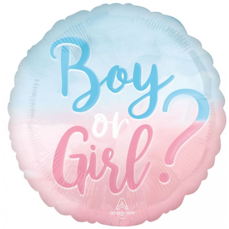 Palloncino foil boy or girl gender reveal party 45 cm 4283401