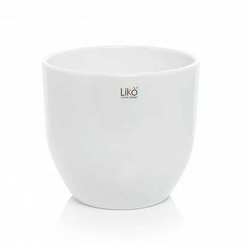 vaso caspò bianco C5143 CR06/20W diam.19,5 cm  x 20 cm