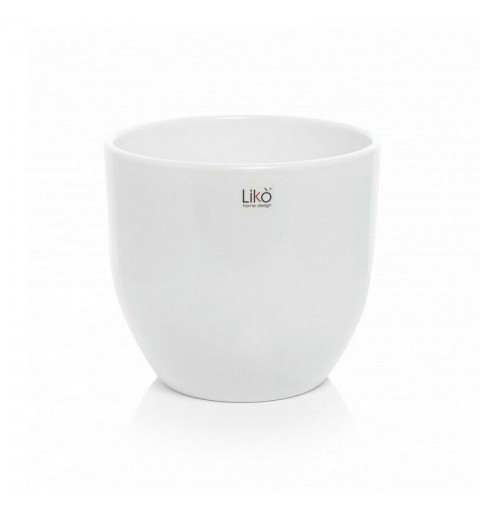 vaso caspò bianco CR06/17W diam. 17 cm  x 15,5 cm