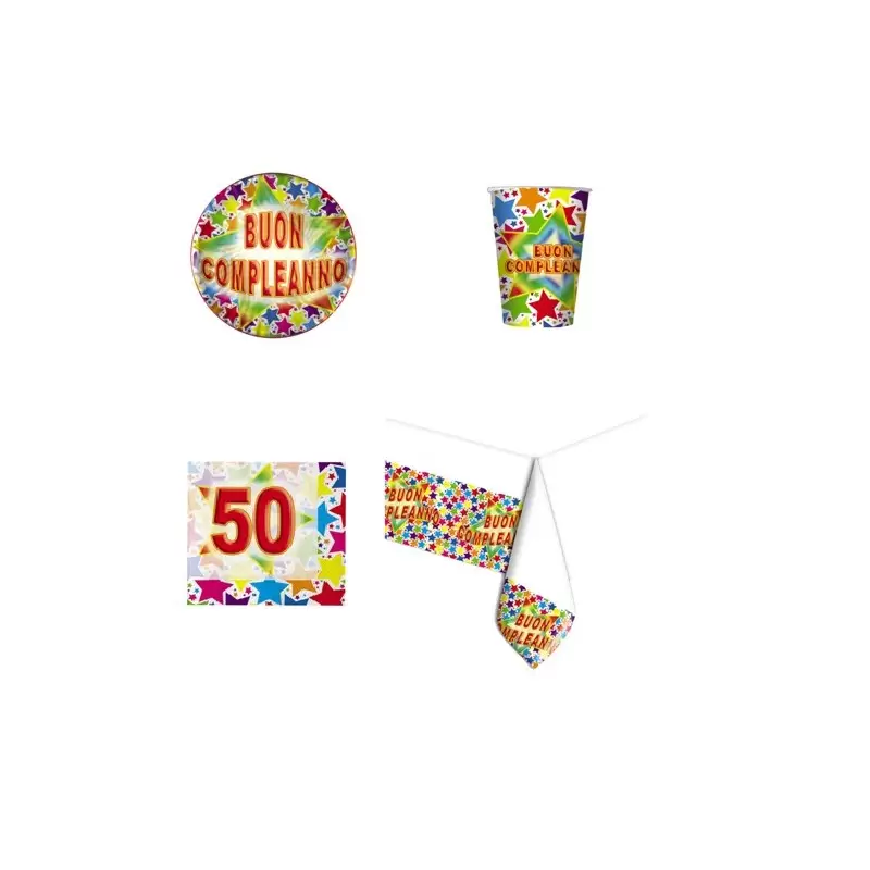 KIT N 3 COMPLEANNO STARDUST 50 ANNI 