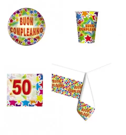 KIT N 3 COMPLEANNO STARDUST 50 ANNI 