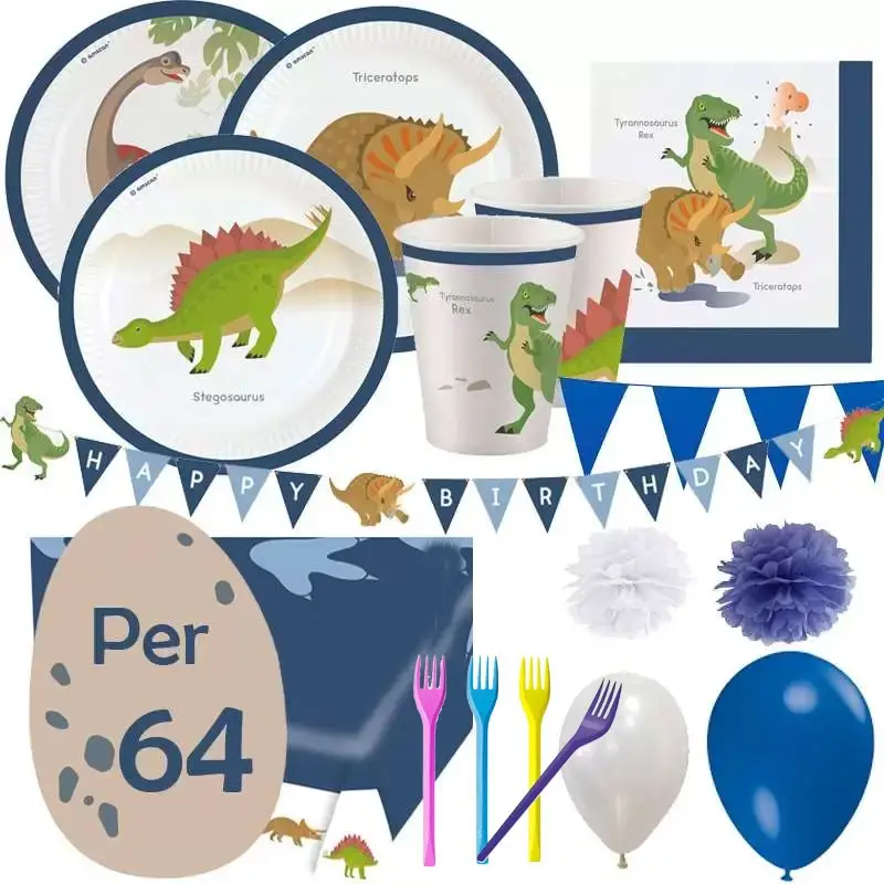 KIT N.64 HAPPY DINOSAUR – COORDINATO COMPLEANNO