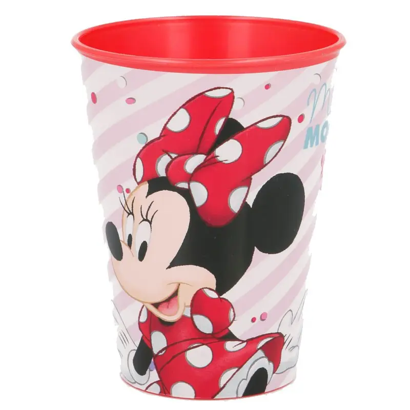 BICCHIERE MINNIE DOTS ROSSO CON STAMPA – 24 CL