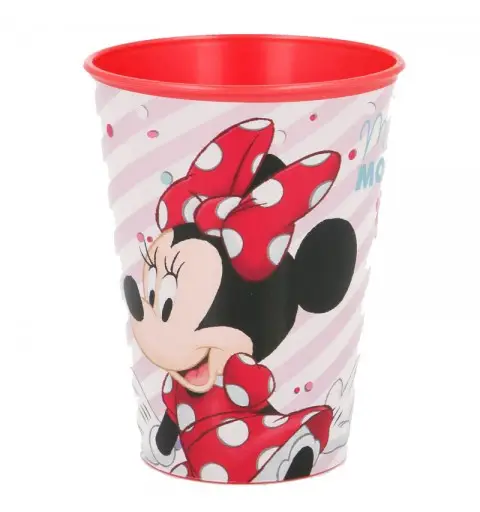 BICCHIERE MINNIE DOTS ROSSO CON STAMPA – 24 CL