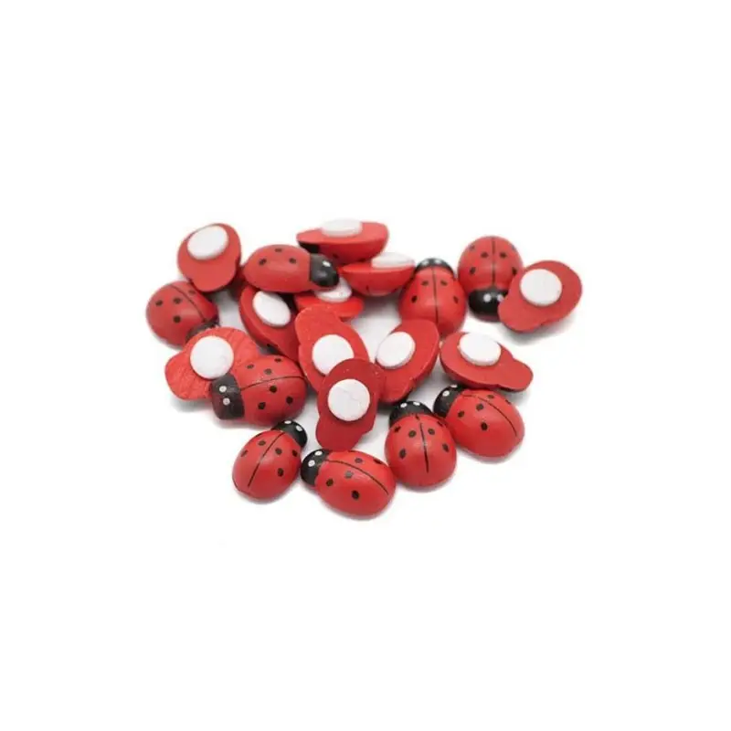 120 Coccinelle Adesive Rosse 1,2 x 1,5 cm TZ-1010