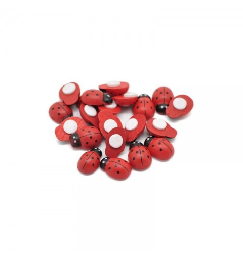 120 Coccinelle Adesive Rosse 1,2 x 1,5 cm TZ-1010