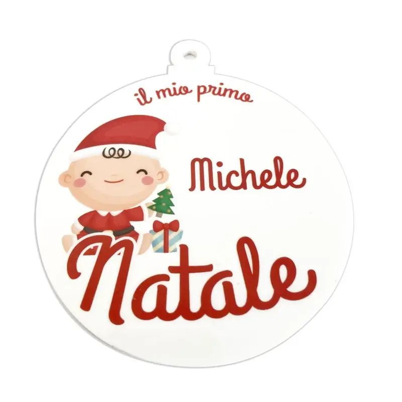 Pallina in plexiglass 10 cm stampa personalizzabile baby PS020