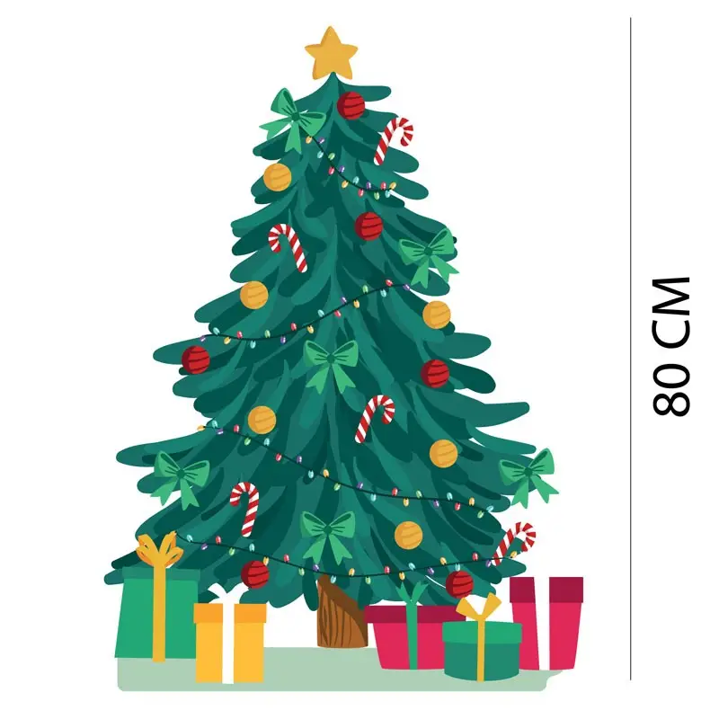 Sagoma albero di natale in legno 80 cm 2251