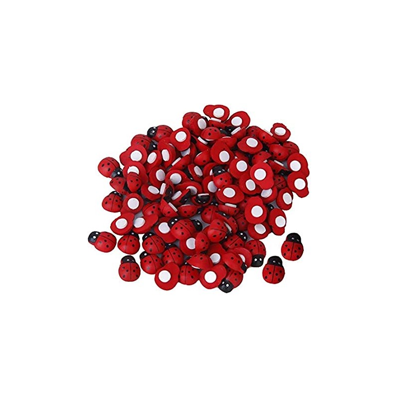 COCCINELLE ROSSE ADESIVE 1.9 CM - 72 PZ
