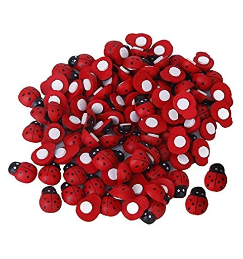COCCINELLE ROSSE ADESIVE 1.9 CM - 72 PZ