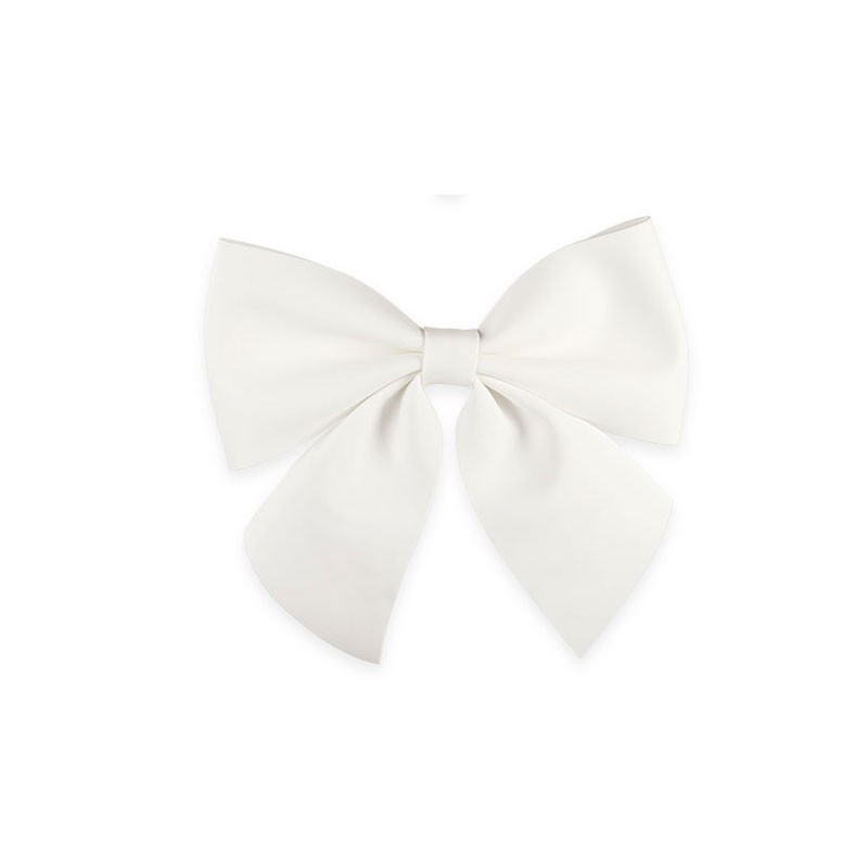fiocchetto bianco decorativo 28369 7 cm in gomma crepla
