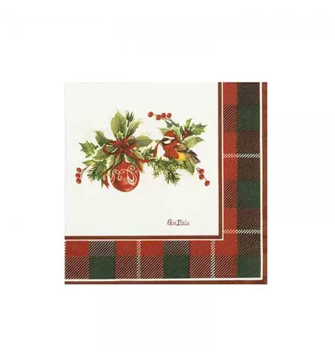 16 tovaglioli tartan Christmas 64151