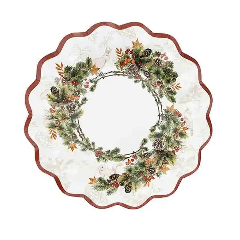 8 piatti fairy forest Christmas 27 cm 64158