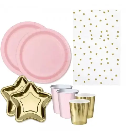 FESTA A TEMA LITTLE STAR TWINKLE TWINKLE - ROSA E ORO