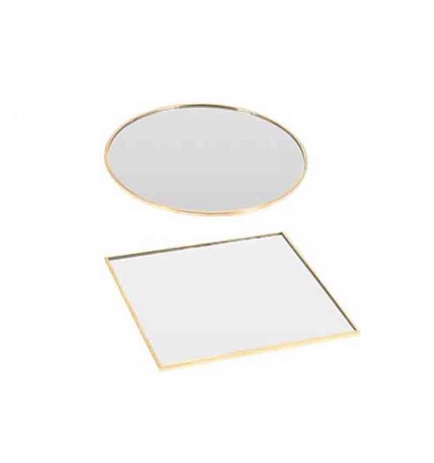 piatto specchio oro 10 cm 2 mod. assortiti e casuali 65562