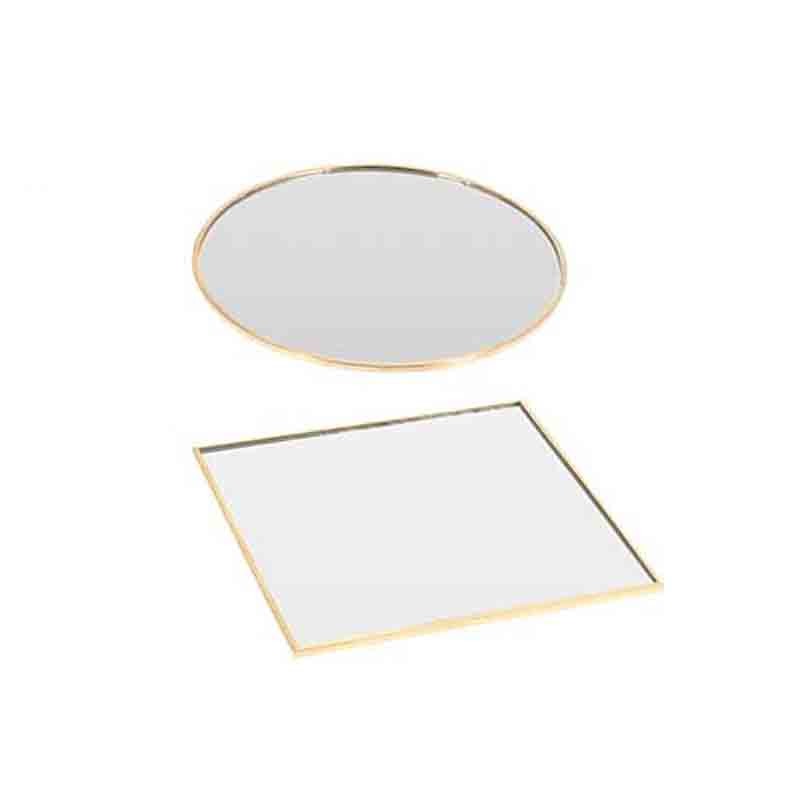 piatto specchio oro 15 cm 2 mod. assortiti e casuali 655609