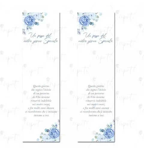 SEGNAPOSTO MATRIMONIO PEONIE CELESTI - 1 PZ