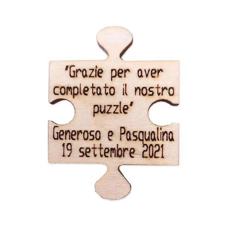 50 PEZZI PUZZLE PERSONALIZZABILI CON SCRITTA LASER