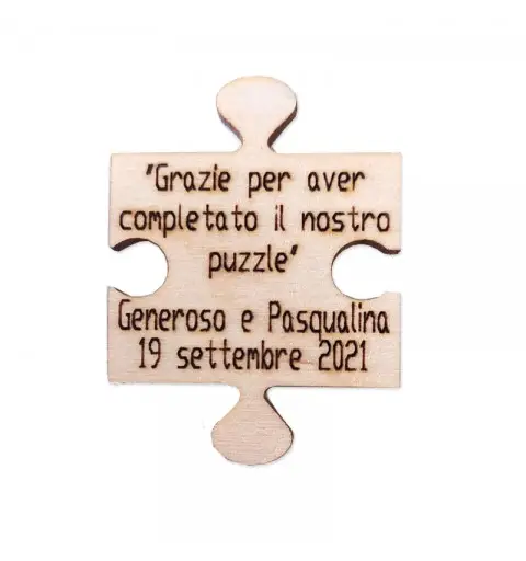 50 PEZZI PUZZLE PERSONALIZZABILI CON SCRITTA LASER