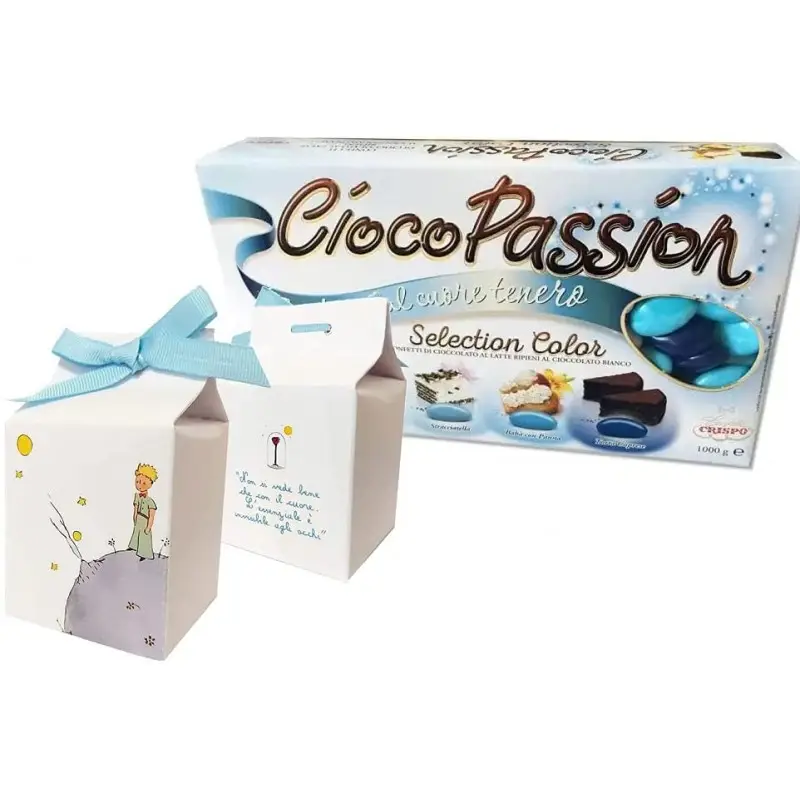 20 SCATOLINE MILK PICCOLO PRINCIPE CON CONFETTI SFUMATI
