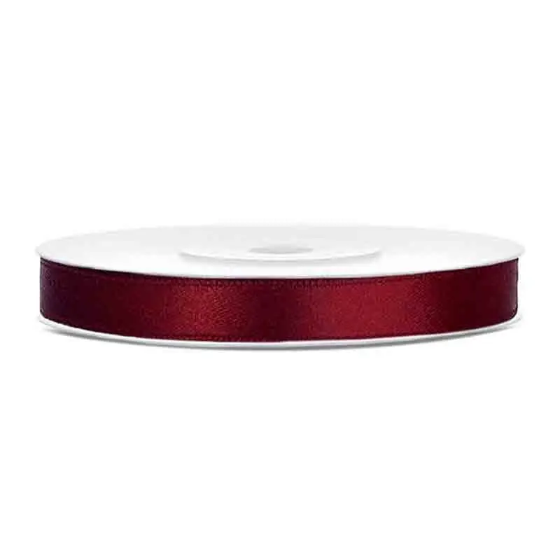 Nastrino Raso rosso scuro TS6-082 6 mm x 25 m