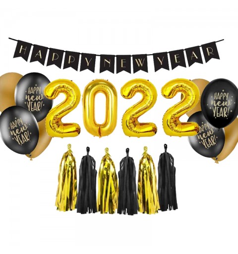ADDOBBI CAPODANNO BLACK AND GOLD 2022