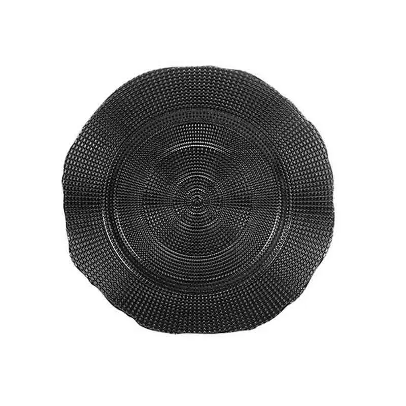Sotto Piatto natalizio nero 105863 33 cm