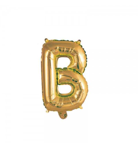 palloncino foil lettera B Oro Mini 14- 35 cm con valvola 997292-01
