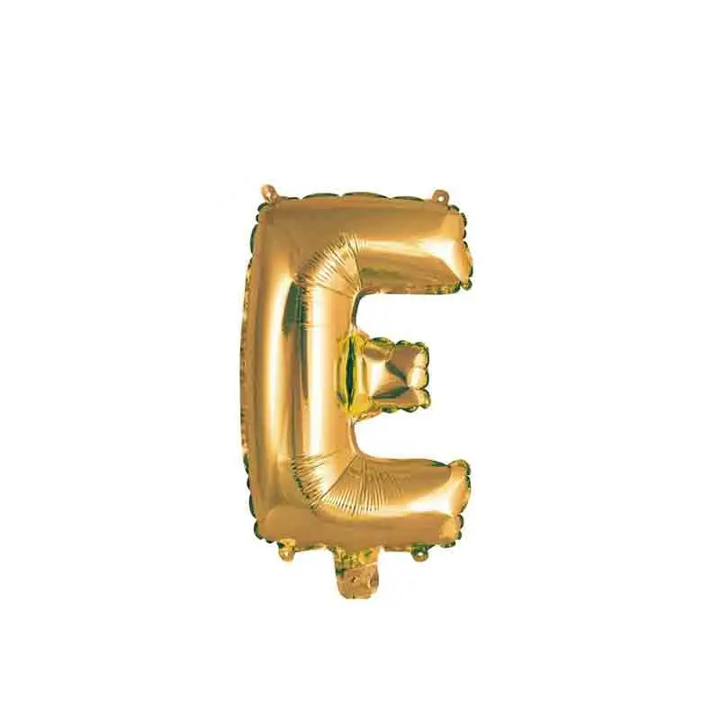 palloncino foil lettera E Oro Mini 14- 35 cm con valvola 997322-01