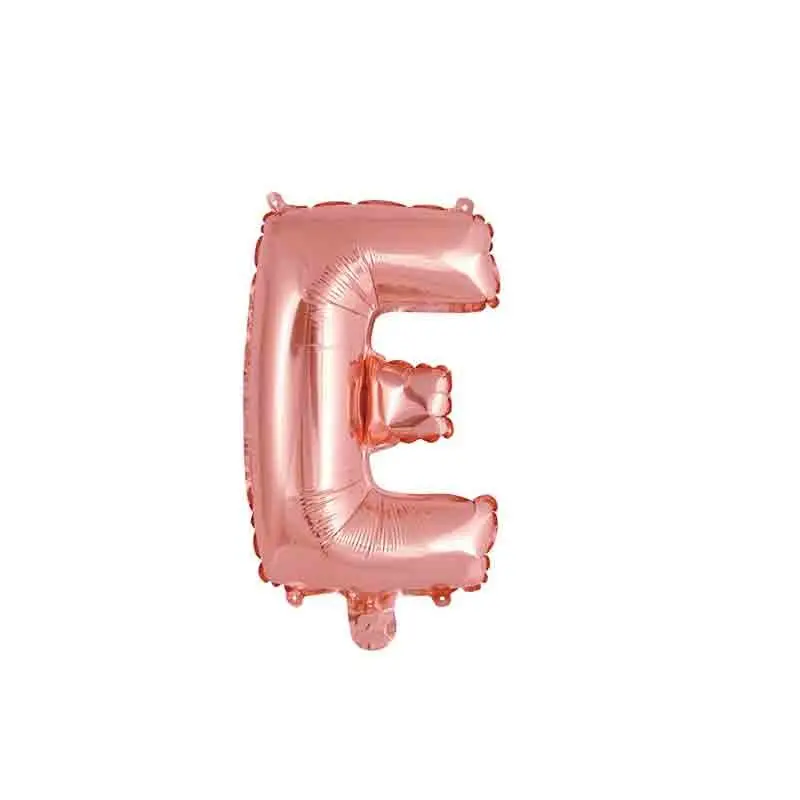 palloncino foil lettera E rose gold Mini 14- 35 cm con valvola 997582-01