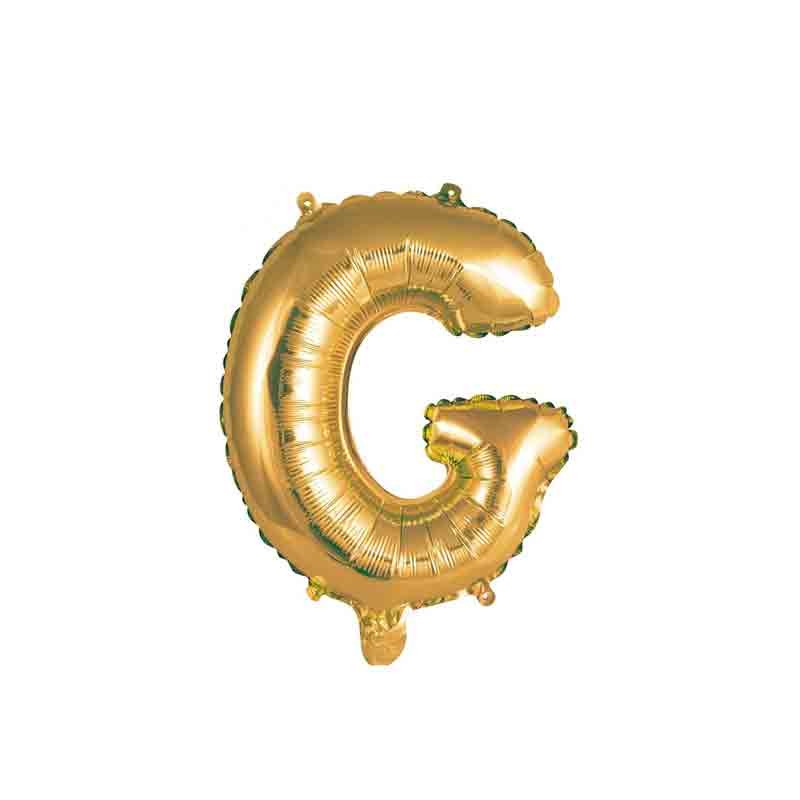palloncino foil lettera G Oro Mini 14- 35 cm con valvola 997346-01