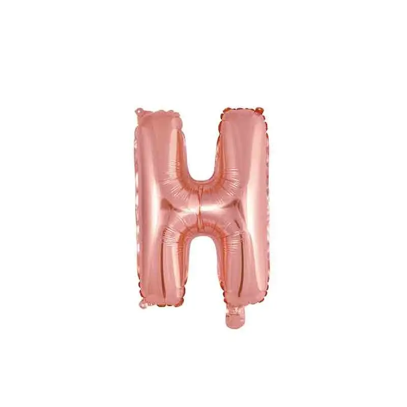 palloncino foil lettera H rose gold Mini 14- 35 cm con valvola 997612-01