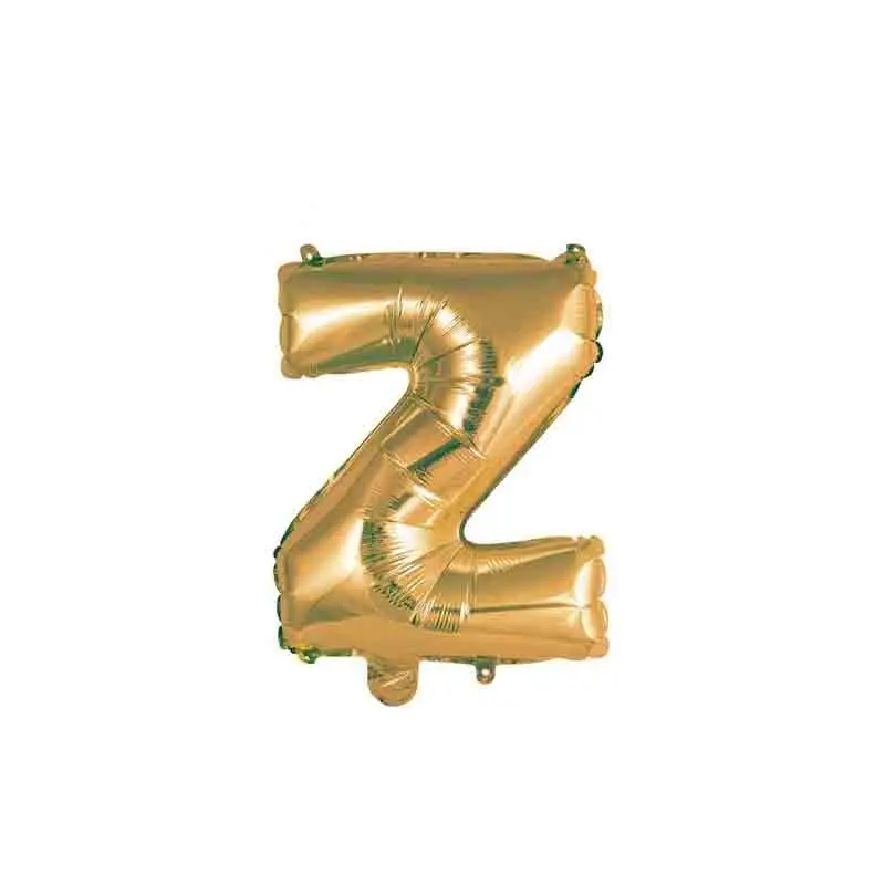 palloncino foil lettera Z Oro Mini 14- 35 cm con valvola 997537-01